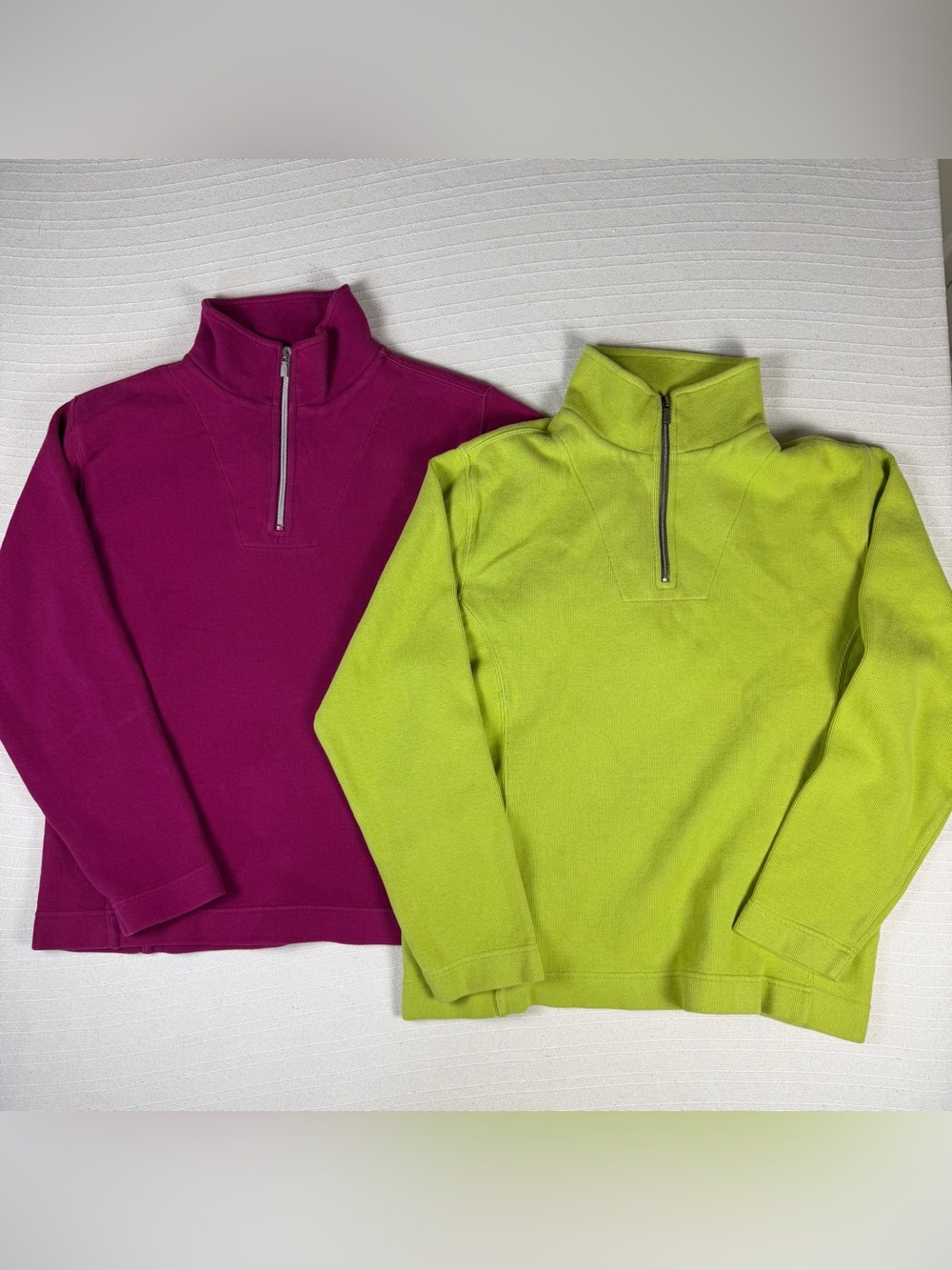 Tommy Bahama Women’s Quarter-Zip Medium Pullover Sweater Bundle (Lot of 2)